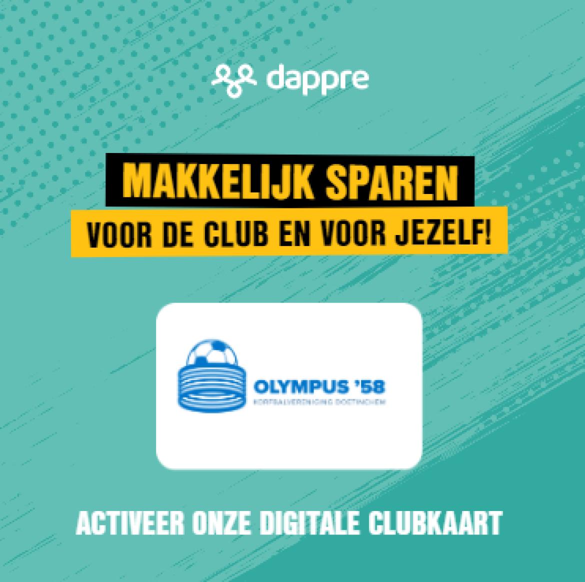 Help Olympus '58 en scoor met Dappre!