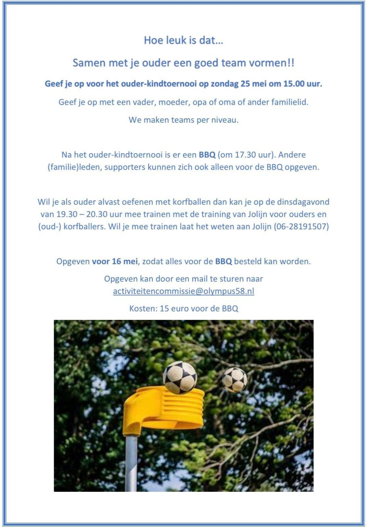 ouder kind toernooi